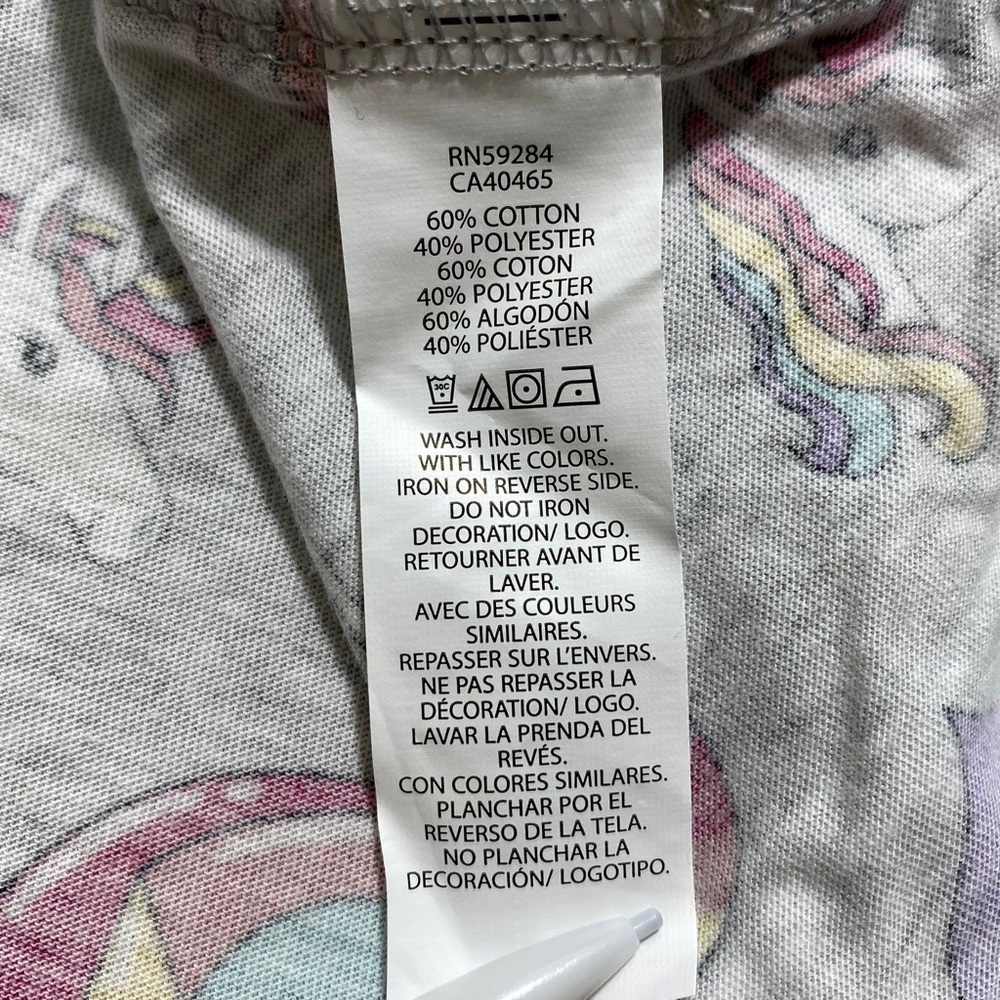 Girl's The Children's Place Long Sleeve Unicorn Skater Everyday Dress Small 5/6 - Picture 8 of 9